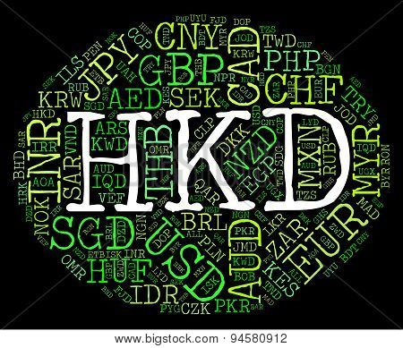 Hkd Currency Indicates Hong Kong Dollar And Coinage