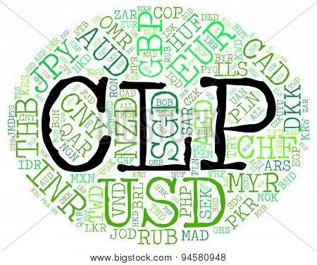 Clp Currency Shows Chilean Pesos And Broker