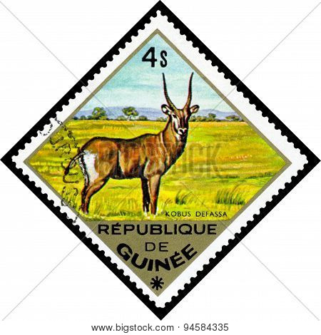 Vintage  Postage Stamp. Waterbuck To Africa.