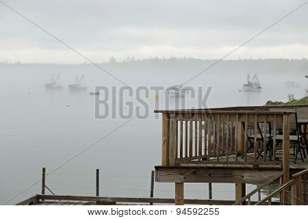 Fishing Fleet In Fog