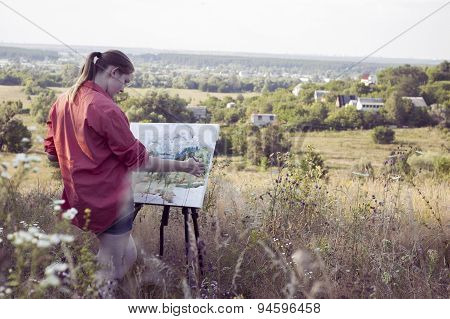 Artist On The Plain Air