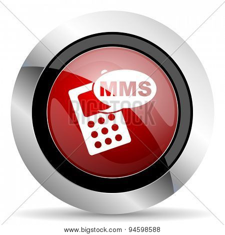 mms red glossy web icon original modern design for web and mobile app on white background 