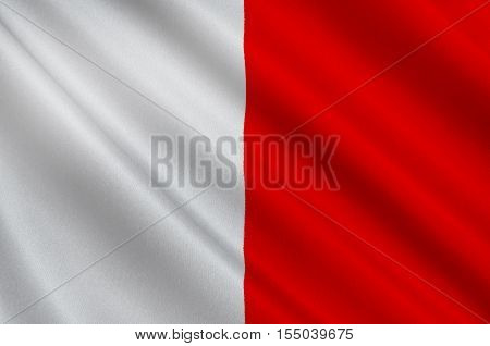 Flag of Bari is the capital city of the Metropolitan City of Bari and of the Apulia region Italy. 3d illustration