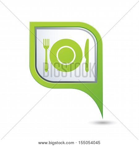 Vap pointer with restaurant icon. Vector illustration