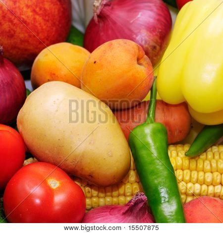collection fruits and vegetables