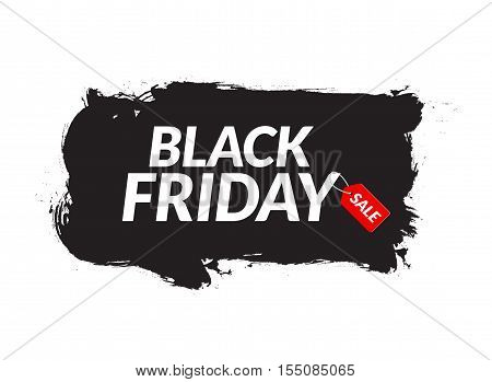 Black Friday sale abstract ink banner. Template for banner or poster Black Friday. Sale and discount design. Vector illustration.