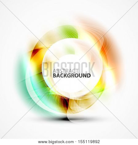 Shiny blurred cicrle template with space for text
