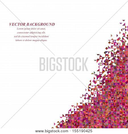 Colorful abstract traingle mosaic background design template