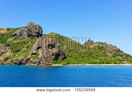 Approaching Waya Lailai Island In Fiji