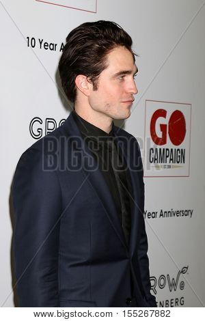 LOS ANGELES - NOV 5:  Robert Pattinson at the 10th Annual GO Campaign Gala at the Manuela at Hauser Wirth & Schimmel on November 5, 2016 in Los Angeles, CA