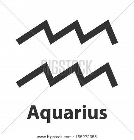 Aquarius, waterbearer zodiac sign. Vector Illustration, icon