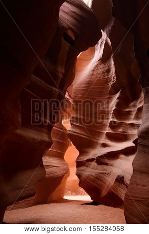 Glowing Colors Of Upper Antelope Canyon, The Famous Slot Canyon In Navajo Reservation Near Page, Ari