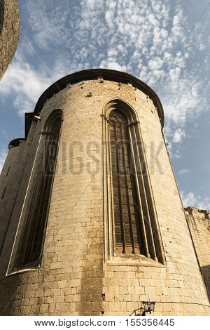 Girona (Gerona Catalunya Spain): gothic church of Sant Feliu exterior