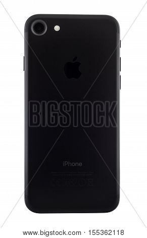 Bangkok Thailand - November 1 2016: iphone 7 backside matte black color new iPhone 7 is manufactured by apple inc.