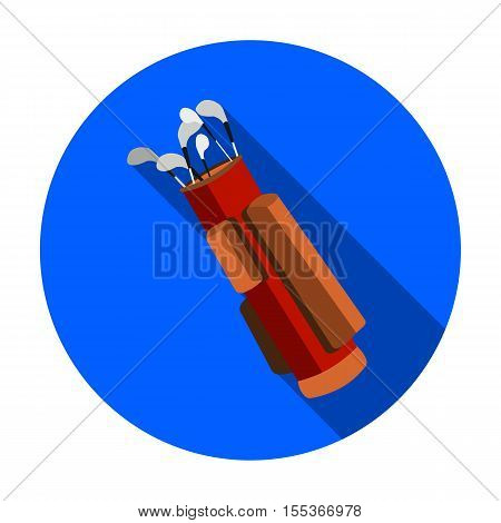 Golf icon in flat style isolated on white background. Sport and fitness symbol vector illustration.