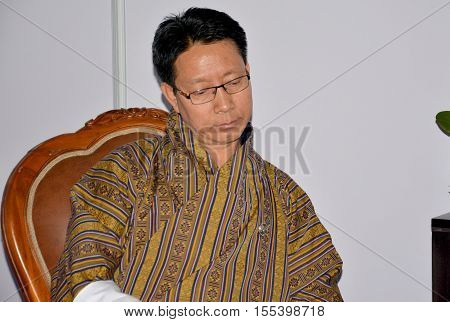 Porlamar, Venezuela. September 18th 2016. Bhutan Foreign Minister Lyonpo Damcho Dorji during the meeting
