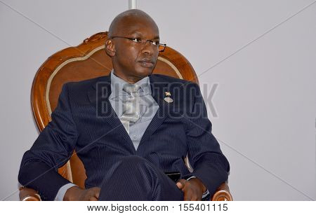 Porlamar Venezuela. September 15th 2016: Minister of Foreign Affairs of Burundi Alain Aimé Nyamitwe at the bilateral meeting during the Non-Aligned Movement Summit held on Margarita Island Venezuela