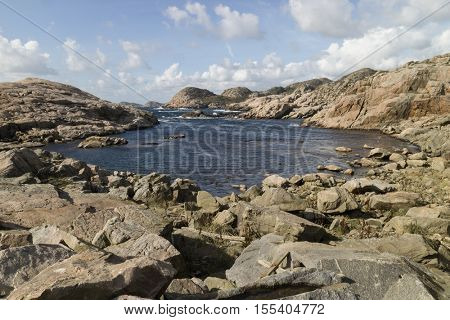 Sea view and rocks at  Lindesnes, Norway
