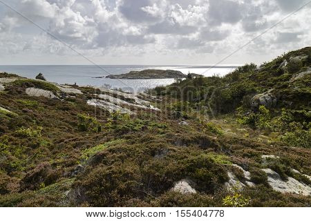 Sea view and rocks at  Lindesnes, Norway