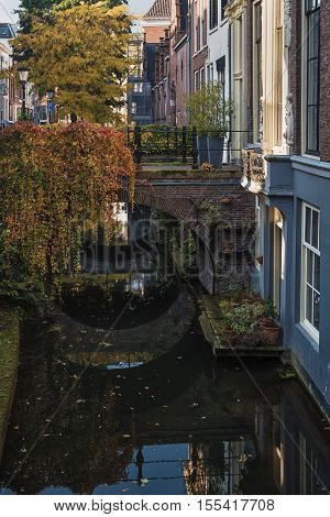 The Kromme Nieuwegracht in the historic center of the city of Utrecht.
