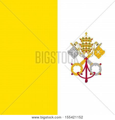 Flag of Vatican city. Vector illustration eps 10