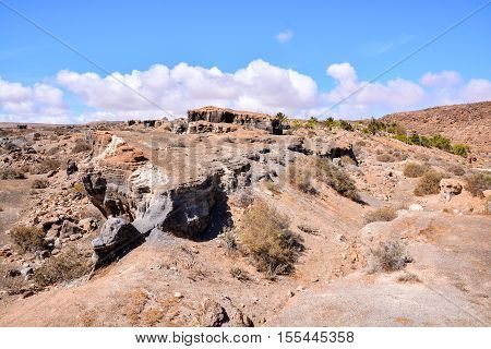 Landscape In Tropical Volcanic Canary Islands Spain
