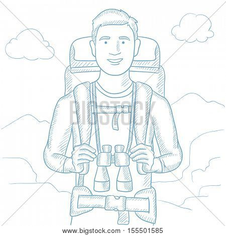 Man Backpack Vector & Photo (Free Trial) | Bigstock