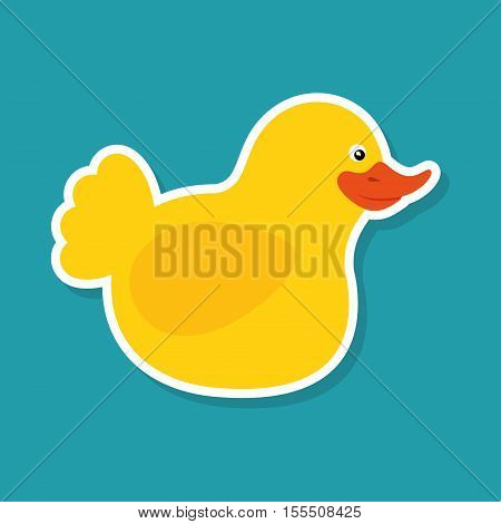 duck plastic toy isolated icon vector illustration design
