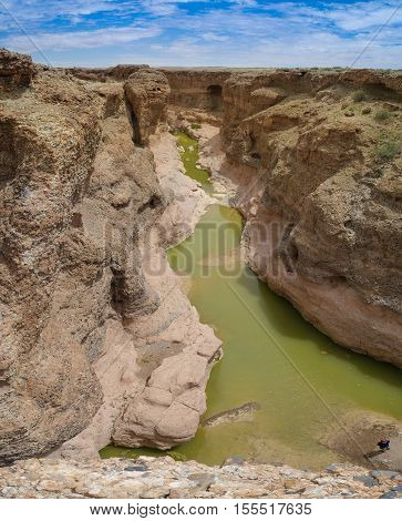 Sesriem canyon of Tsauchab river Sossusvley Namibia
