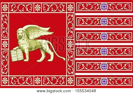 Flag of Venice is a city in northeastern Italy and the capital of the Veneto region.