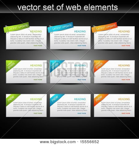 vector set di elementi web da utilizzare per i tuoi progetti