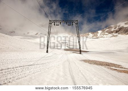 Amazing mountain views from Zugspitze peak, Germany