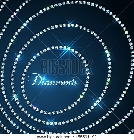 Diamond sparkling beads jewellery background - eps10 