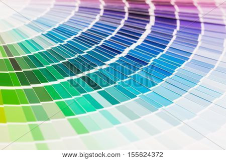 Colour swatches book. Rainbow sample colors catalogue.