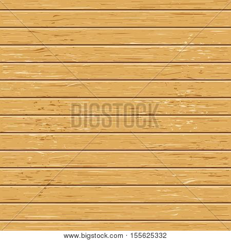 Vector light wood texture deck. Boards with wooden pattern. Flat view. Stock illustration