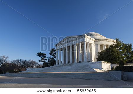 Washington D.C. USA - January 15 2016: The Thomas Jefferson Memorial