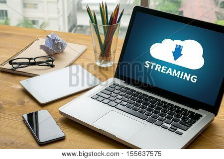 Live Streaming  Backup Download   Computing Digital Data Transferring , Streaming