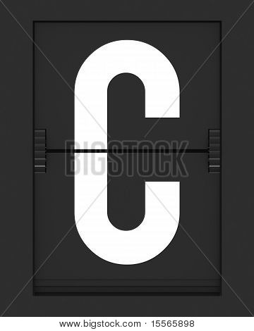 C carta do calendário mecânico placa