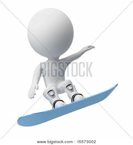 3D małych ludzi - Snowboard