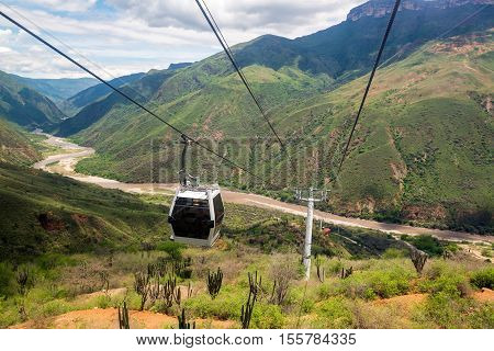 Aerial Tram In Chicamocha Canyon