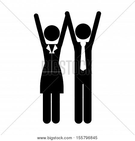 businesman and business woman icon image vector illustration design