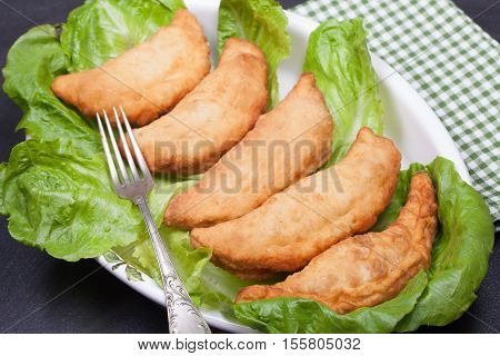 Panzerotti On Lettuce Bed