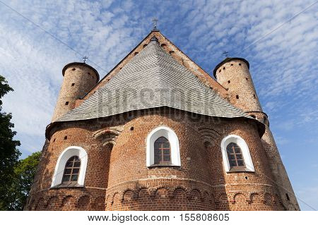 old Orthodox church built as a fortress, is situated in the village Synkovichi, Grodno region Republic of Belarus,