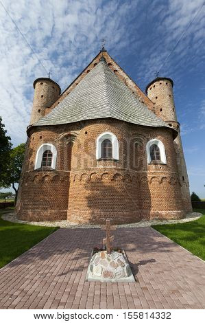 old Orthodox church built as a fortress, is situated in the village Synkovichi, Grodno region Republic of Belarus,