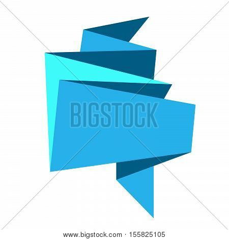 Abstract origami speech bubble icon illustration idesign