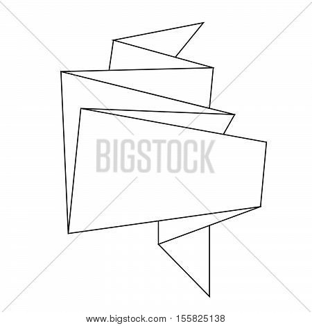 Abstract origami speech bubble icon illustration idesign