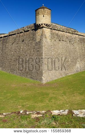 Moat in the castle of St. Peter, known as La Ciudadela, Jaca, Huesca, Aragon, Spain