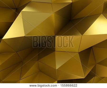 Beautiful gold abstract background. 3D illustration. Template fow your design