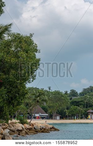 a beautiful Sandy Beach on Santosa Singapore
