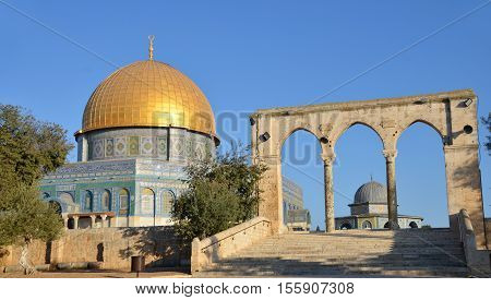 JERUSALEM ISRAEL 23 10 16: Temple Mount known as the the Noble Sanctuary of Jerusalem located in the Old City of Jerusalem, is one of the most important religious sites in the world.